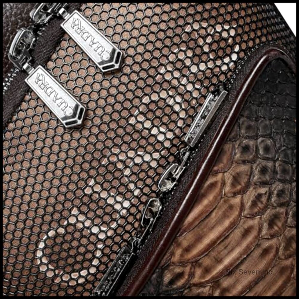 Genuine Python Leather Messenger Bag Adjustable S… - image 6